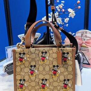 Disney X Coach Signature Jaquard DMPSY Tote 2 Way Bag